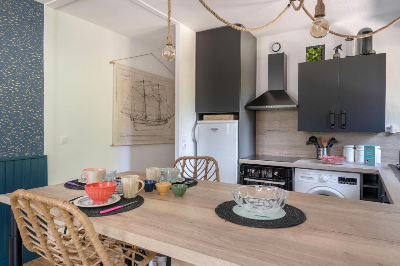 Rez-de-jardin cosy pour 3 personnes face a la plage de la Noeveillard Pornic Extérieur photo