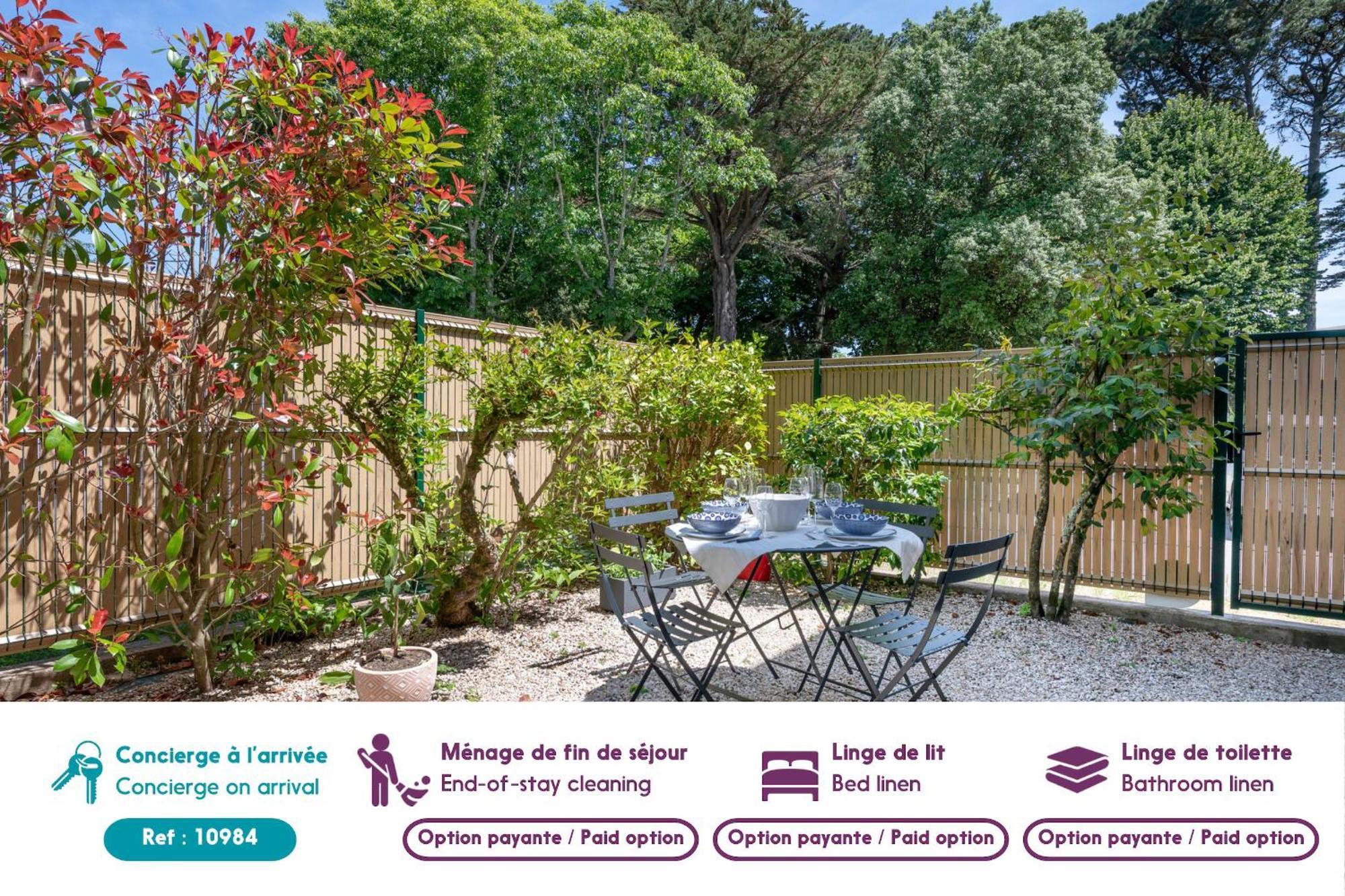 Rez-de-jardin cosy pour 3 personnes face a la plage de la Noeveillard Pornic Extérieur photo